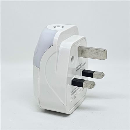 MORRIES USB & TYPE C WALL CHARGER WITH NIGHT LIGHT MS2001USB/C WHITE