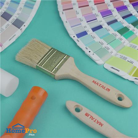 MATALL 2.0" SYNTHETIC BRUSH WOODEN HANDLE WHITE