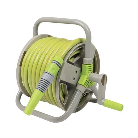 GROUND-BASED GARDEN HOSE REEL SPRING RL12 GN20 1/2INX20M GREEN/GREY