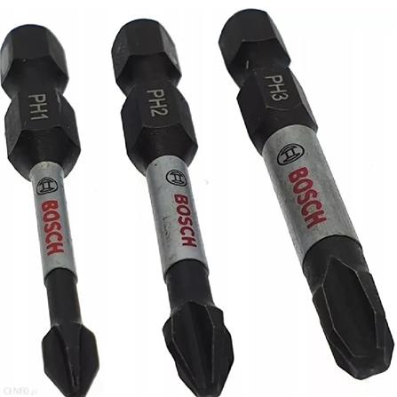 BOSCH SCREWDRIVER BIT PH1 - PH3 50MM (EXPERT FOR IMPACT) 3EA/PACK BLACK