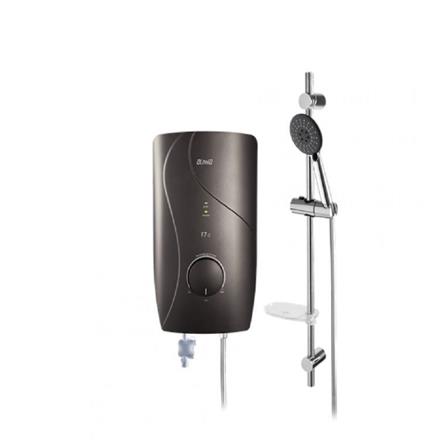 ALPHA SHOWER HEATER NON PUMP WITH HAND SHOWER F7-E DARK MOCHA (CHROME SHOWER SET ACCESSORIES SET)