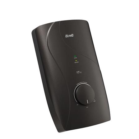 ALPHA SHOWER HEATER DC PUMP WITH RAIN SHOWER F7-I PLUS DARK MOCHA (CHROME SHOWER ACCESSORIES SET)