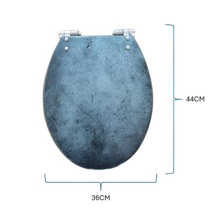 18" POLYRESIN TOILET SEAT SOFT CLOSE HINGE PL-N002