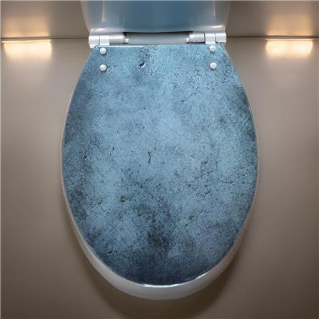 18" POLYRESIN TOILET SEAT SOFT CLOSE HINGE PL-N002
