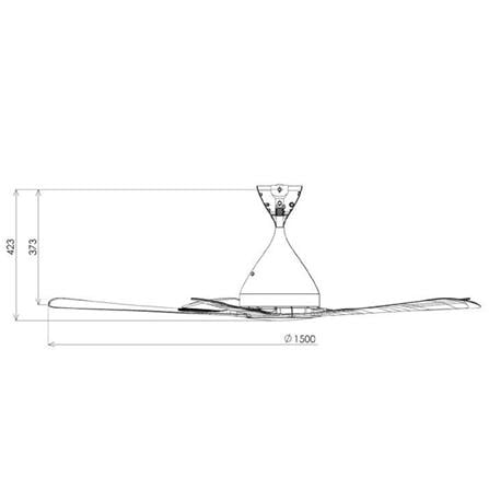 KDK CEILING FAN K15UC PEARL WHITE 5B 60"