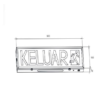 VITALITE LED KELUAR SIGN - BOX TYPE VKS 560/B/RM