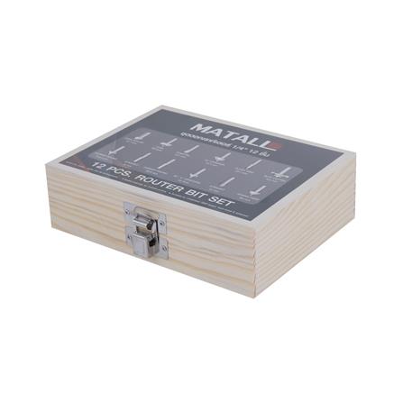 MATALL ROUTER BIT SET 1/4IN 12PCS/BOX