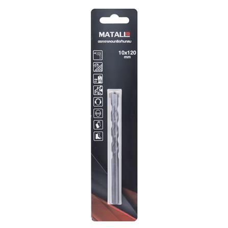 MATALL MASONRY DRILL BIT (ROUND SHANK) 10 X 120MM