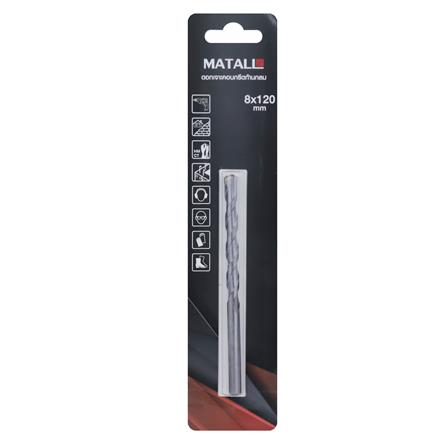 MATALL MASONRY DRILL BIT (ROUND SHANK) 8 X120MM
