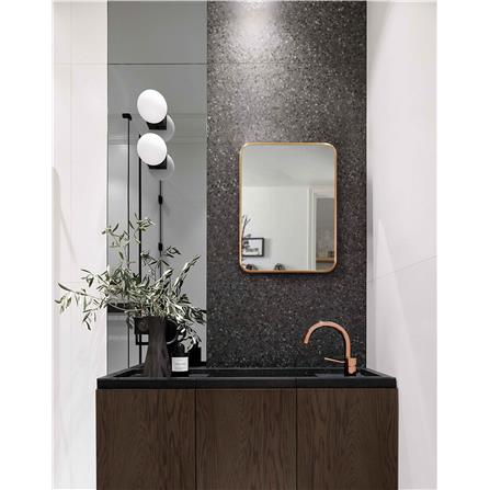 GLOREX LIGHTWEIGHT ALUMINIUM FRAME MIRROR 45X60CM GOLD