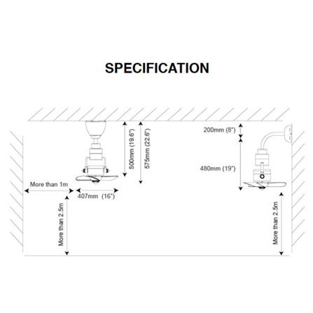 ALPHA CEILING FAN ALKOVA KONA 3B WALNUT 16"