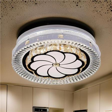 BRIGHT OBJECTIVES CEILING LAMP LED 16153 96W 3C 50CM SILVER CHROME WHITE