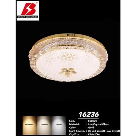 BRIGHT OBJECTIVES CEILING LAMP LED 16236 96W 3C 50CM GOLD