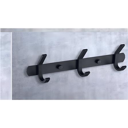 MD DOUBLE 3 HOOK AHF-K3-BK ALUMINIUM BLACK