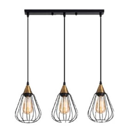 BRIGHT OBJECTIVES PENDANT LAMP 13338/3L 60CM BLACK + GOLD