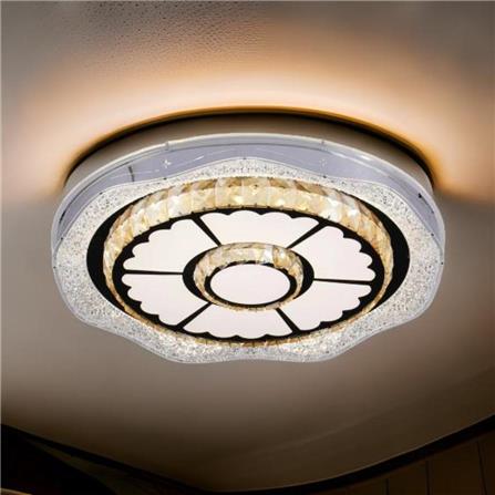 BRIGHT OBJECTIVES CEILING LAMP LED 16150 96W 3C 50CM SILVER CHROME WHITE