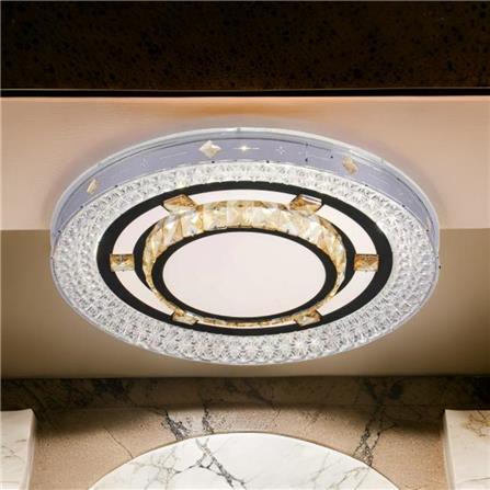 BRIGHT OBJECTIVES CEILING LAMP LED 16151 96W 3C 50CM SILVER CHROME WHITE