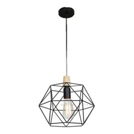 BRIGHT OBJECTIVES PENDANT LAMP 12332 31CM BLACK + LIGHT BROWN