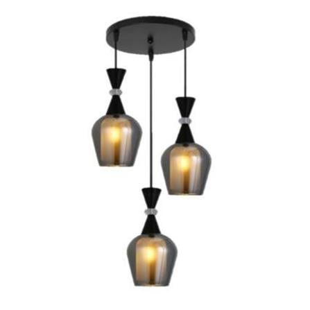 BRIGHT OBJECTIVES PENDANT LAMP 14106/3R 36CM BLACK