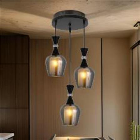 BRIGHT OBJECTIVES PENDANT LAMP 14106/3R 36CM BLACK