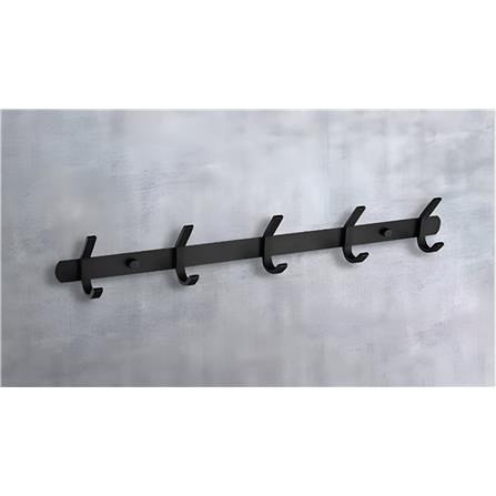 MD DOUBLE 5 HOOK AHF-K5-BK ALUMINIUM BLACK