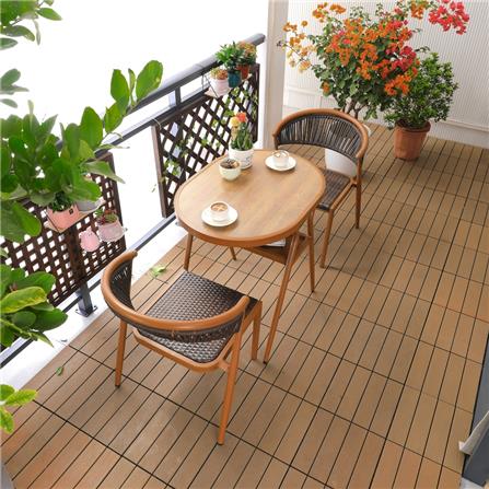 SURAYA 2-SEAT PATIO SET  SPRING, WOODEN