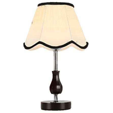 BRIGHT OBJECTIVES TABLE LAMP MT-12838 25CM DARK BROWN+BEIGE+SILVER CHROME