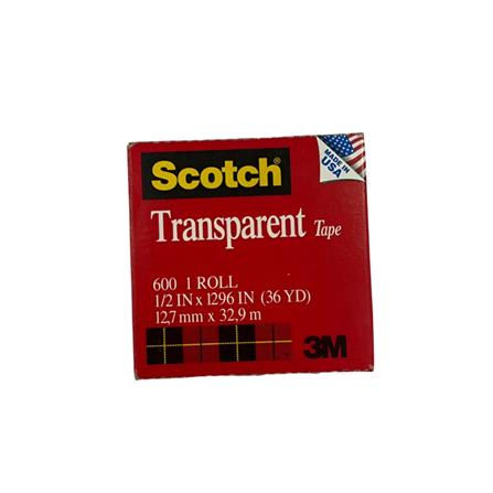 SCOTCH PREMIUM TRANSPARENT TAPE 12.7MMX32.9M 600-B