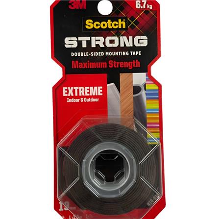 SCOTCH EXTREME DOUBLE-SIDED MOUNTING TAPE 19MM X 1.5M 414-S19