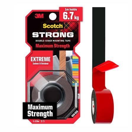 SCOTCH EXTREME DOUBLE-SIDED MOUNTING TAPE 19MM X 1.5M 414-S19