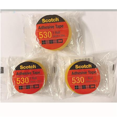 SCOTCH ADHESIVE TAPE 530 18MMX25M 1" CORE