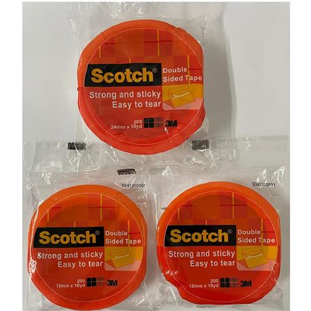 SCOTCH DBL-SIDED TAPE 200 12MMX10YARDS