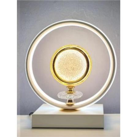 BRIGHT OBJECTIVES TABLE LAMP MT-16261 WH 30CM WHITE+GOLD