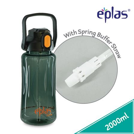 EPLAS WATER BOTTLE  2000ML WiITH STRAW -EGXH-2000BPA