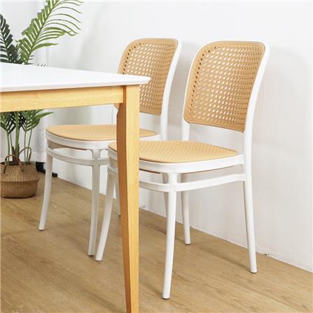 DINING SET 1+4 PP RATTAN CHAIR (1SET/2CT