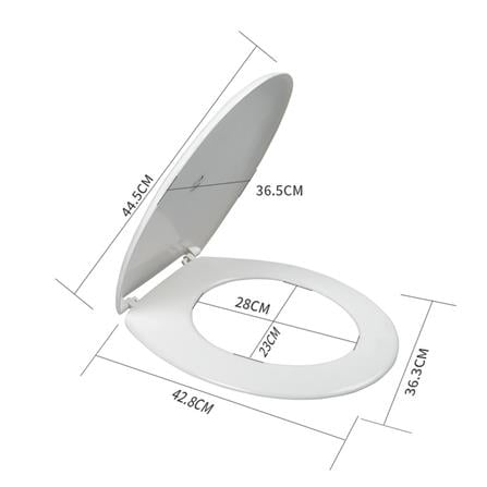 COSSY+ PLASTIC TOILET SEAT CP-184244 WHITE