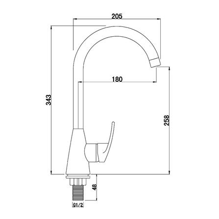MOYA SINK FAUCET MY-00049 CHROME