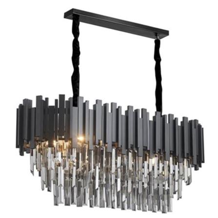 BRIGHT OBJECTIVES CHANDELIER CRYSTAL LIGHT 13526/800X300 80CM BLACK