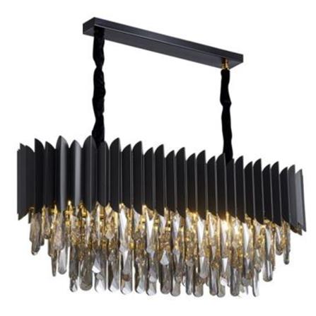 BRIGHT OBJECTIVES CHANDELIER CRYSTAL LIGHT 13818/800X300 80CM BLACK