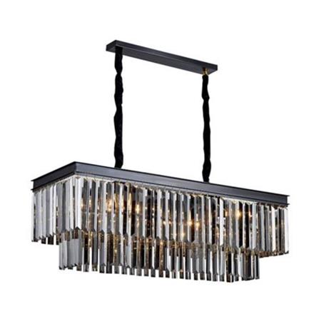 BRIGHT OBJECTIVES CHANDELIER CRYSTAL LIGHT 13822/600X300 60CM BLACK