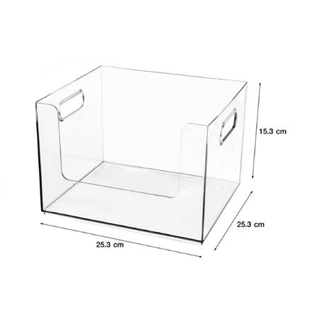 CLOTHING STORAGE BOX PLIM KLEAR 25.3X25.3X15.3CM CLEAR