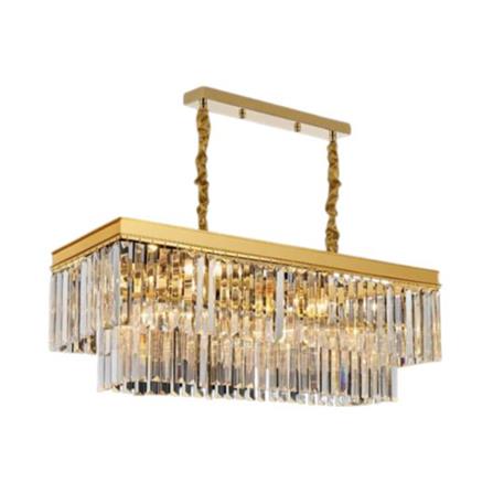 BRIGHT OBJECTIVES CHANDELIER CRYSTAL LIGHT 13823/800X300 80CM GOLD
