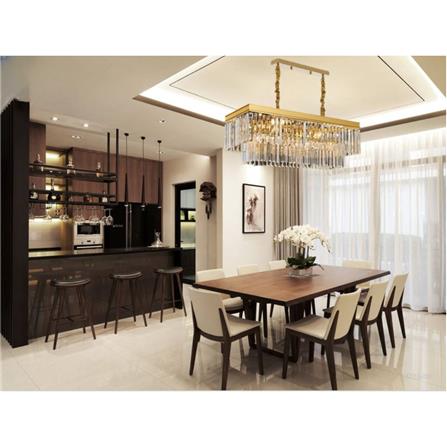 BRIGHT OBJECTIVES CHANDELIER CRYSTAL LIGHT 13823/800X300 80CM GOLD