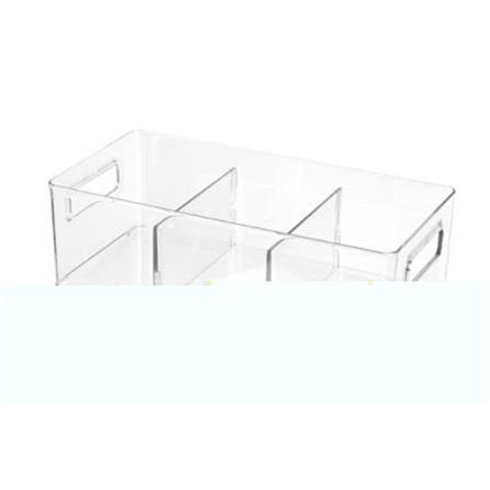 CLOTHING STORAGE BOX PLIM KLEAR 3-COMPARTMENT 15X30.5X10CM CLEAR