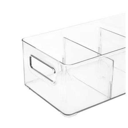 CLOTHING STORAGE BOX PLIM KLEAR 3-COMPARTMENT 15X30.5X10CM CLEAR