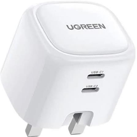 UGREEN NEXODE 45W DUAL USB-C GAN FAST CHARGER + USB-C TO USB-C CABLE 100W 1M (WHITE)