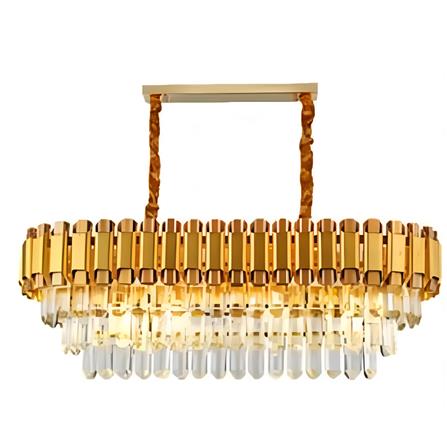 BRIGHT OBJECTIVES CHANDELIER CRYSTAL LIGHT 12780/800X300 80CM GOLD