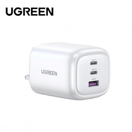 UGREEN NEXODE 65W 2C1A GAN FAST CHARGER + USB-C TO USB-C CABLE 100W 1.5M (WHITE)