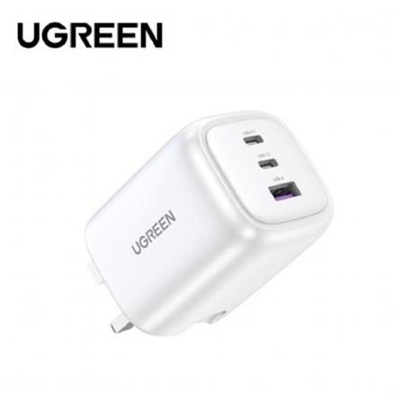 UGREEN NEXODE 65W 2C1A GAN FAST CHARGER + USB-C TO USB-C CABLE 100W 1.5M (WHITE)