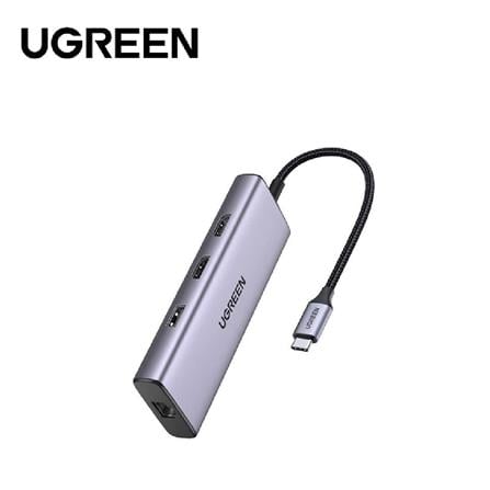 UGREEN HIGH END USB-C 9IN1 DOCKING 2*USB3.0+USB2.0+2*HDMI 4K@60HZ+RJ45 GIGABIT+SD&TF+PD